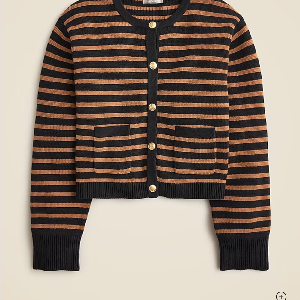J Crew Emilie sweater lady jacket in stripe